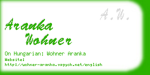 aranka wohner business card